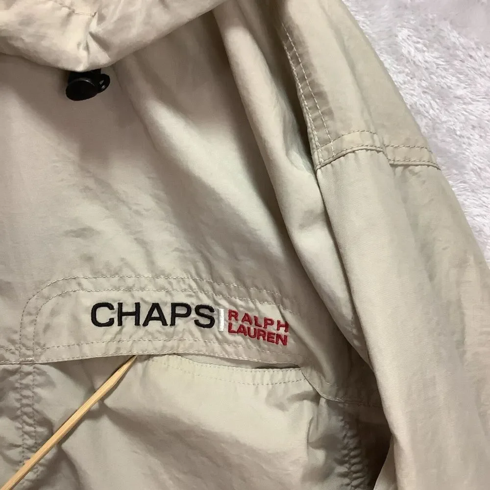 Vintage Chaps Ralph Lauren Windbreaker Hoodie Pullover Size XL W Side Zip
